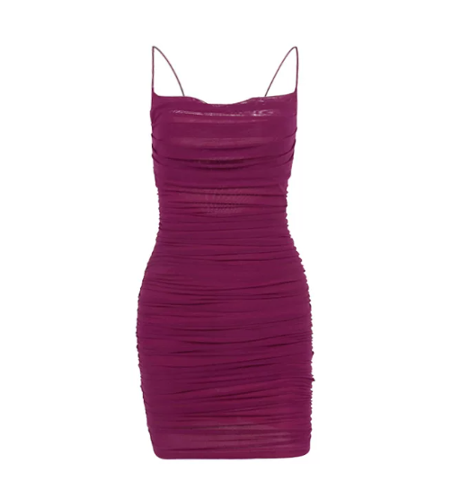 Beauty Homecoming Dress Spaghetti Strap Pleated Back to School Outfits Party Dress D6770