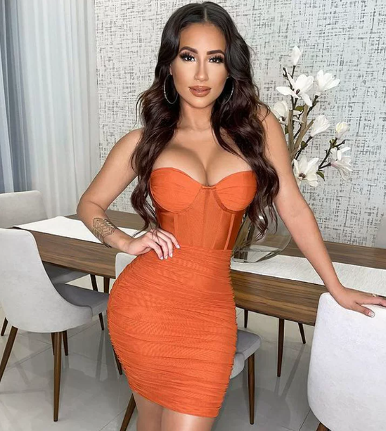 Beauty Homecoming Dress Spaghetti Strap Pleated Back to School Outfits Party Dress D6773