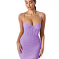 Beauty Homecoming Dress Spaghetti Strap Pleated Back to School Outfits Party Dress D6773