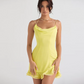 Beauty Homecoming Dress Spaghetti Strap Flouncing Back to School Outfits Party Dress D6774