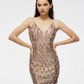 Beauty Homecoming Dress V Neck Sequins Back to School Outfits Party Dress D7079