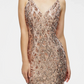 Beauty Homecoming Dress V Neck Sequins Back to School Outfits Party Dress D7079