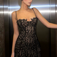 Beauty Homecoming Dress Spaghetti Strap Black Lace Back to School Outfits Party Dress D7086
