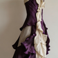 Beauty Homecoming Dress V Neck Cascade Hi-Lo Back to School Outfits Party Dress D7103