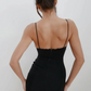 Beautiful Homecoming Dress Spaghetti Strap Flower Lace Back to School Outfits Party Dress D7116