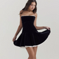 Beautiful Homecoming Dress Strapless Black Back to School Outfits Party Dress D7117