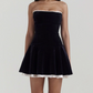 Beautiful Homecoming Dress Strapless Black Back to School Outfits Party Dress D7117