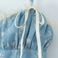 Beautiful Homecoming Dress Spaghetti Strap Bowknot Lace Cascade Back to School Outfits Party Dress D7121