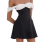 Beautiful Homecoming Dress Off the Shoulder Pleated Back to School Outfits Party Dress D7126