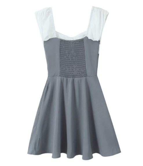 Beautiful Homecoming Dress Off the Shoulder Pleated Back to School Outfits Party Dress D7126