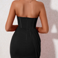 Beautiful Homecoming Dress Halter Pleated Back to School Outfits Party Dress D7128