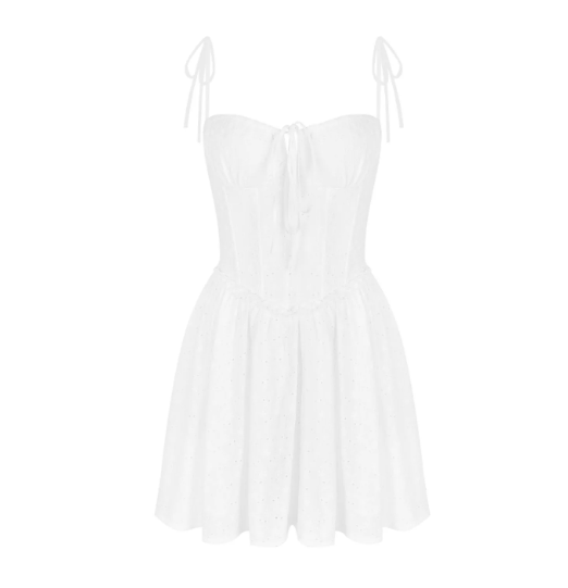 Beautiful Homecoming Dress Spaghetti Strap Pleated Back to School Outfits Party Dress D7127