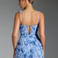 Beautiful Homecoming Dress Square Flower Back to School Outfits Party Dress D7141