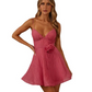 Beautiful Homecoming Dress V Neck Flower Back to School Outfits Party Dress D7140