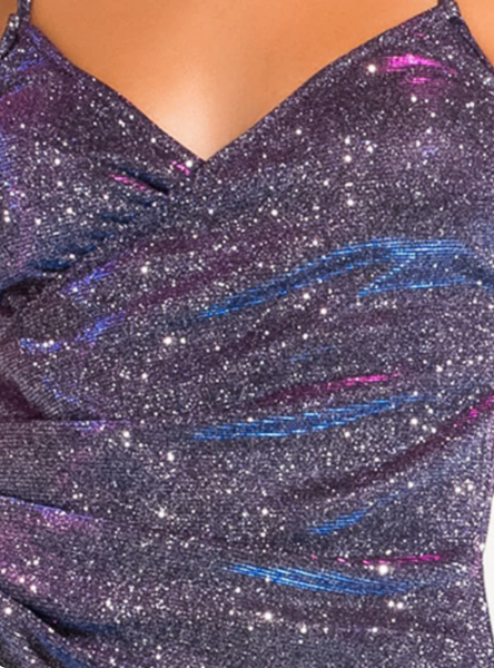 Beautiful Homecoming Dress V Neck Pleated Sequins Back to School Outfits Party Dress D7147