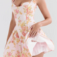 Beautiful Homecoming Dress Square Pleated Back to School Outfits Party Dress D7149