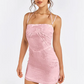 Beautiful Homecoming Dress Spaghetti Strap Backless Hugging Back to School Outfits Party Dress D7155