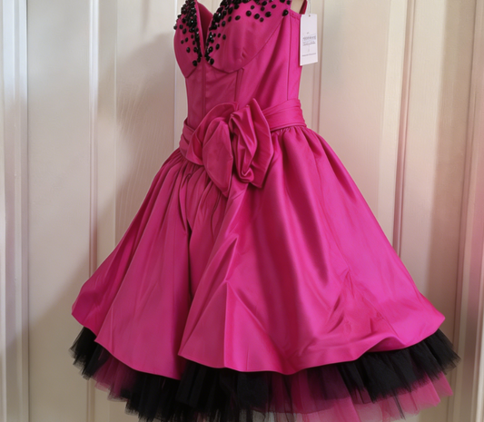 Beautiful Homecoming Dress V Neck Bowknot Rinestone Pleated Tulle Back to School Outfits Party Dress D7162