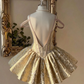 Beautiful Homecoming Dress Off the Shoulder Backless Pleated Back to School Outfits Party Dress D7163
