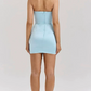 Beautiful Homecoming Dress Strapless Pleated Back to School Outfits Party Dress D7167