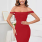 Beautiful Homecoming Dress Off the Shoulder Pleated Hugging Back to School Outfits Party Dress D7168