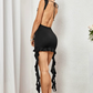 Beautiful Homecoming Dress Jewel Flower Black Hugging Soutache Back to School Outfits Party Dress D7169