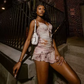 Beautiful Homecoming Dress V Neck Flouncing Pleated Back to School Outfits Party Dress D7187