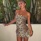 Beautiful Homecoming Dress Strapless Hugging Sequins  Back to School Outfits Party Dress D7188