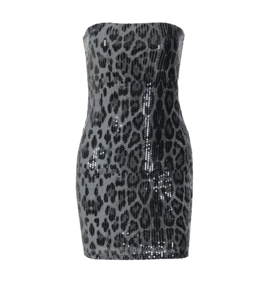 Beautiful Homecoming Dress Strapless Hugging Sequins  Back to School Outfits Party Dress D7188