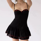 Beautiful Homecoming Dress Spaghetti Strap Embroidery Pleated Back to School Outfits Party Dress D7192