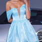 Beautiful Homecoming Dress Off the Shoulder Pleated Tulle Back to School Outfits Party Dress D7198