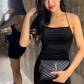 Beautiful Homecoming Dress Spaghetti Strap Pleated Back to School Outfits Party Dress D7203