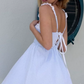 Beautiful Homecoming Dress Spaghetti Strap Backless Lace Back to School Outfits Party Dress D7210