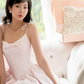 Beautiful Homecoming Dress Spaghetti Strap Pleated Bowknot Lace Back to School Outfits Party Dress D7216
