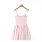 Beautiful Homecoming Dress Spaghetti Strap Pleated Bowknot Lace Back to School Outfits Party Dress D7216