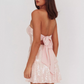 Beautiful Homecoming Dress Strapless Sequins Pleated Back to School Outfits Party Dress D7219