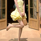 Beautiful Homecoming Dress Strapless Flower Pleated Cascade Back to School Outfits Party Dress D7251