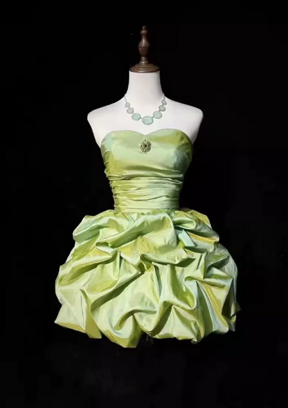 Beautiful Homecoming Dress Sweetheart Pleated Cascade Back to School Outfits Party Dress D7253