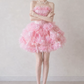Beautiful Homecoming Dress Strapless Pleated Bowknot Cascade Back to School Outfits Party Dress D7255