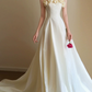 Elegant Wedding Dress Strapless Pleated Flower A Line Wedding Dress Prom Dress D7257
