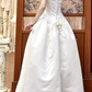 Elegant Wedding Dress Square Pleated Lace Applique Flower Wedding Dress Prom Dress D7259