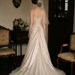 Elegant Wedding Dress Strapless Pleated Lace Flower Wedding Dress D7260