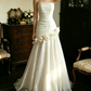 Elegant Wedding Dress Strapless Flower Pleated Tulle Wedding Dress Prom Dress D7267