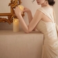 Elegant Wedding Dress V Neck Flower Pleated Tulle Wedding Dress Prom Dress D7268