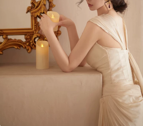 Elegant Wedding Dress V Neck Flower Pleated Tulle Wedding Dress Prom Dress D7268