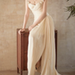 Elegant Wedding Dress V Neck Flower Pleated Tulle Wedding Dress Prom Dress D7268