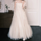 Elegant Wedding Dress Strapless Tulle Applique Wedding Dress Prom Dress D7271