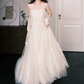 Elegant Wedding Dress Strapless Tulle Applique Wedding Dress Prom Dress D7271