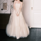 Elegant Wedding Dress Strapless Tulle Applique Wedding Dress Prom Dress D7271