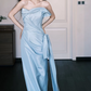 Stunning Prom Dress Strapless Pleated Gala Dress Evening Dress   D7274